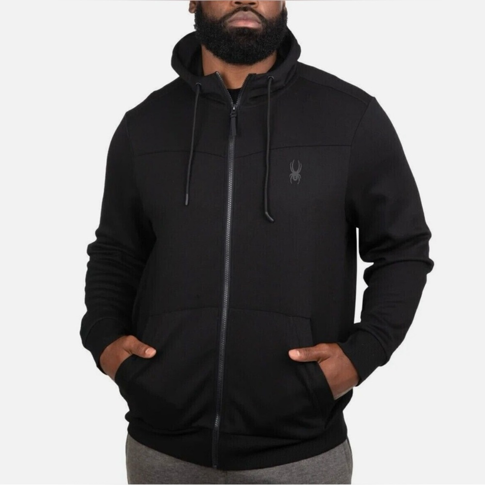 Spyder Men's Full Zip Hoodie Color Black Size Large